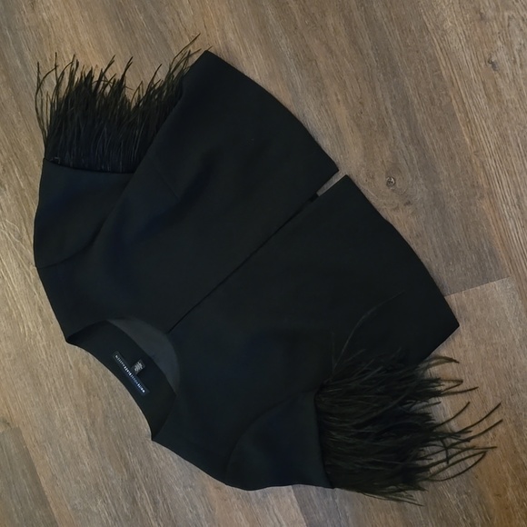 White House Black Market Tops - White House Black Market Chic Feathered Bolero
